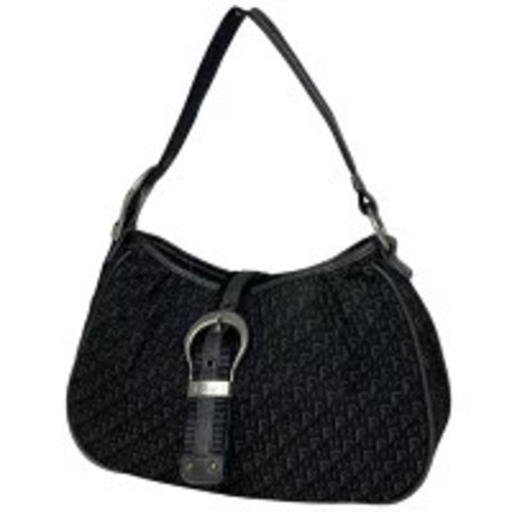 Christian Dior Trotter shoulder bag Hobo handbag canvas black